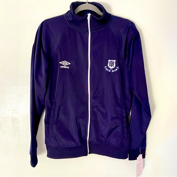 NWT Mens umbro Blue Full Zip Sweatshirt size small - Picture 1 of 11